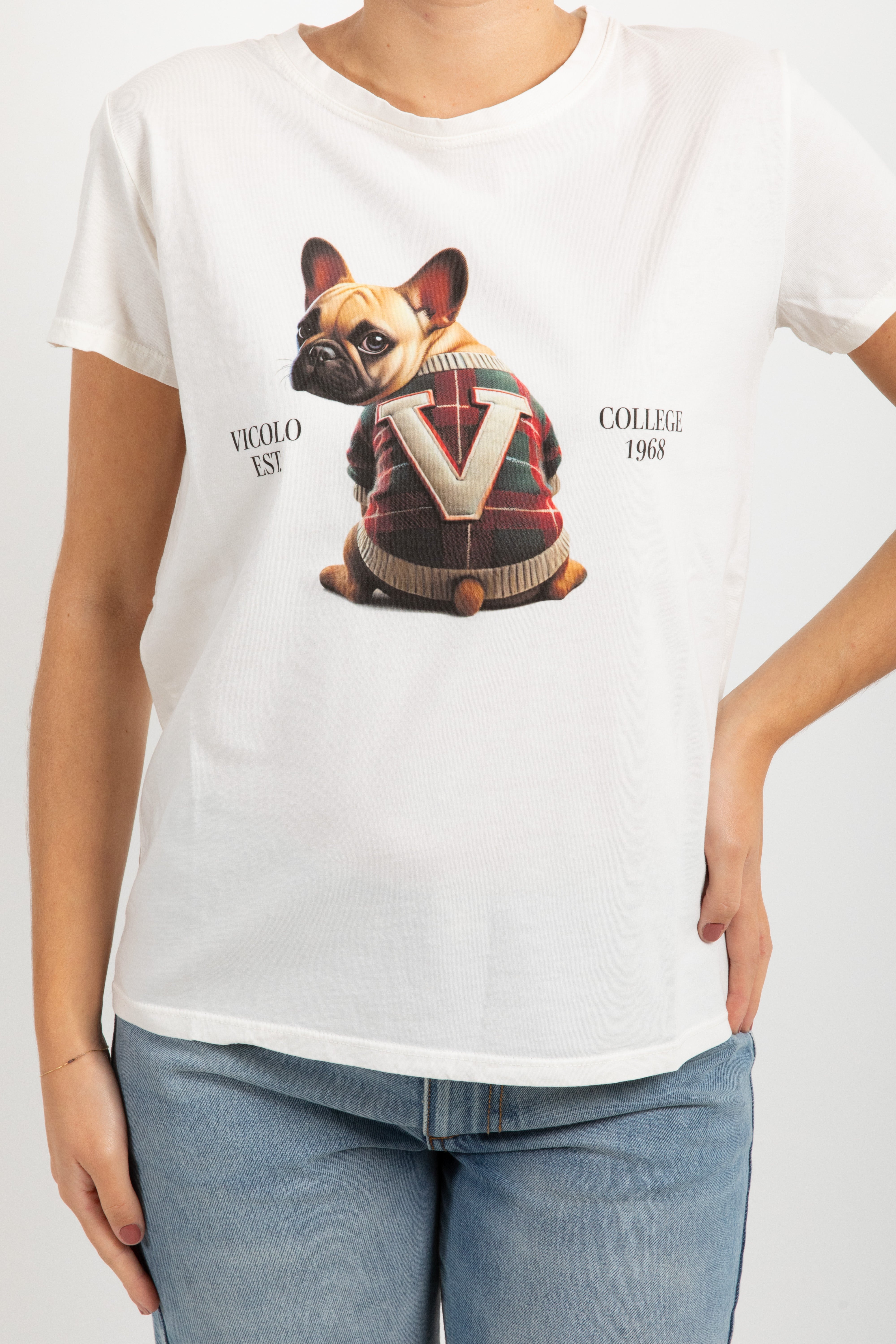 T-shirt bulldog check ViCOLO