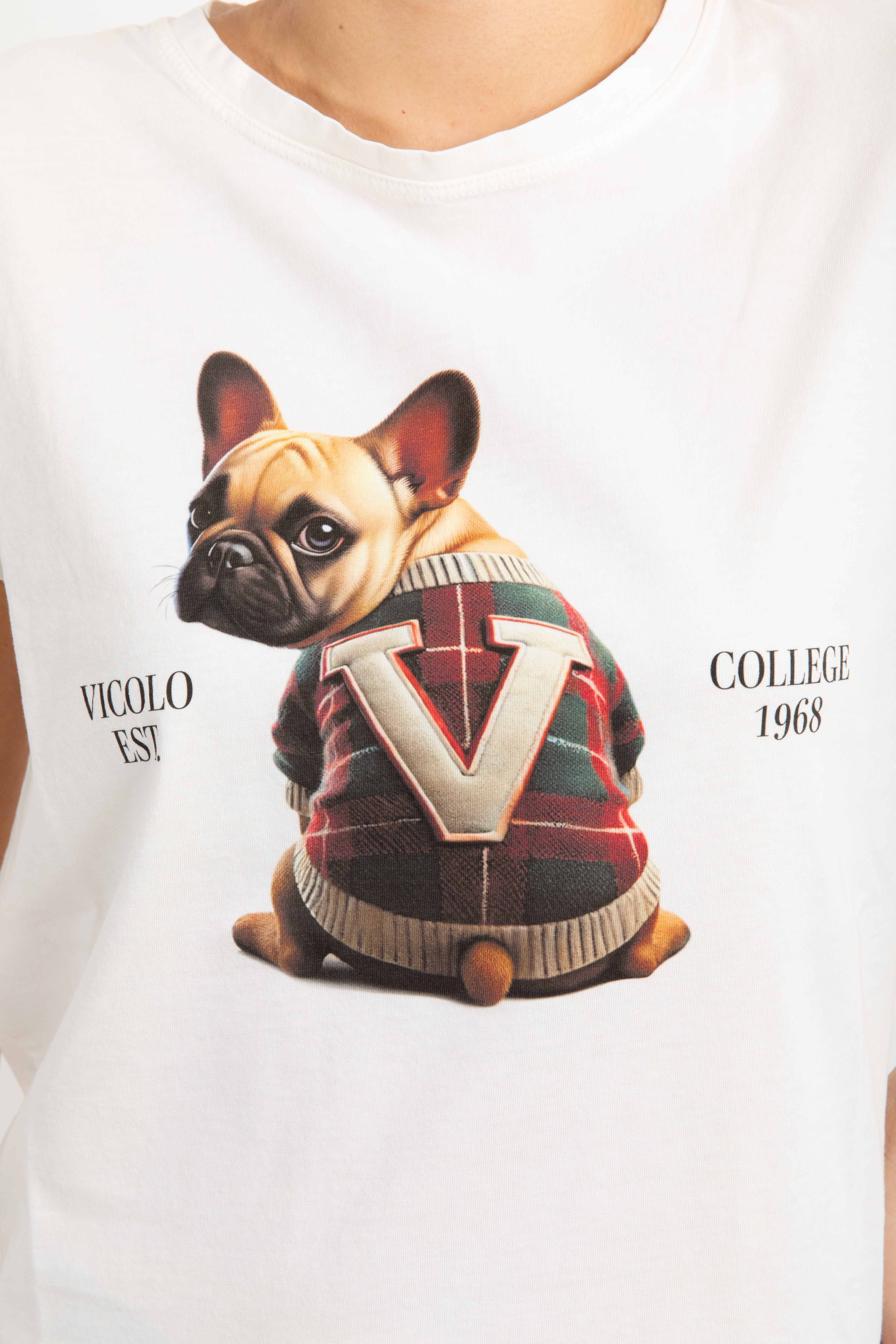 T-shirt bulldog check ViCOLO