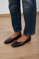 Ballerina intrecciata in eco-pelle variante moro Susy Mix