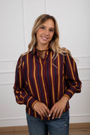 Camicia a righe in tessuto fluido Susy Mix