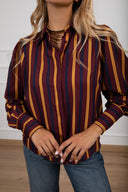Camicia a righe in tessuto fluido Susy Mix