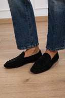 Mocassino in eco-camoscio variante nero Susy Mix