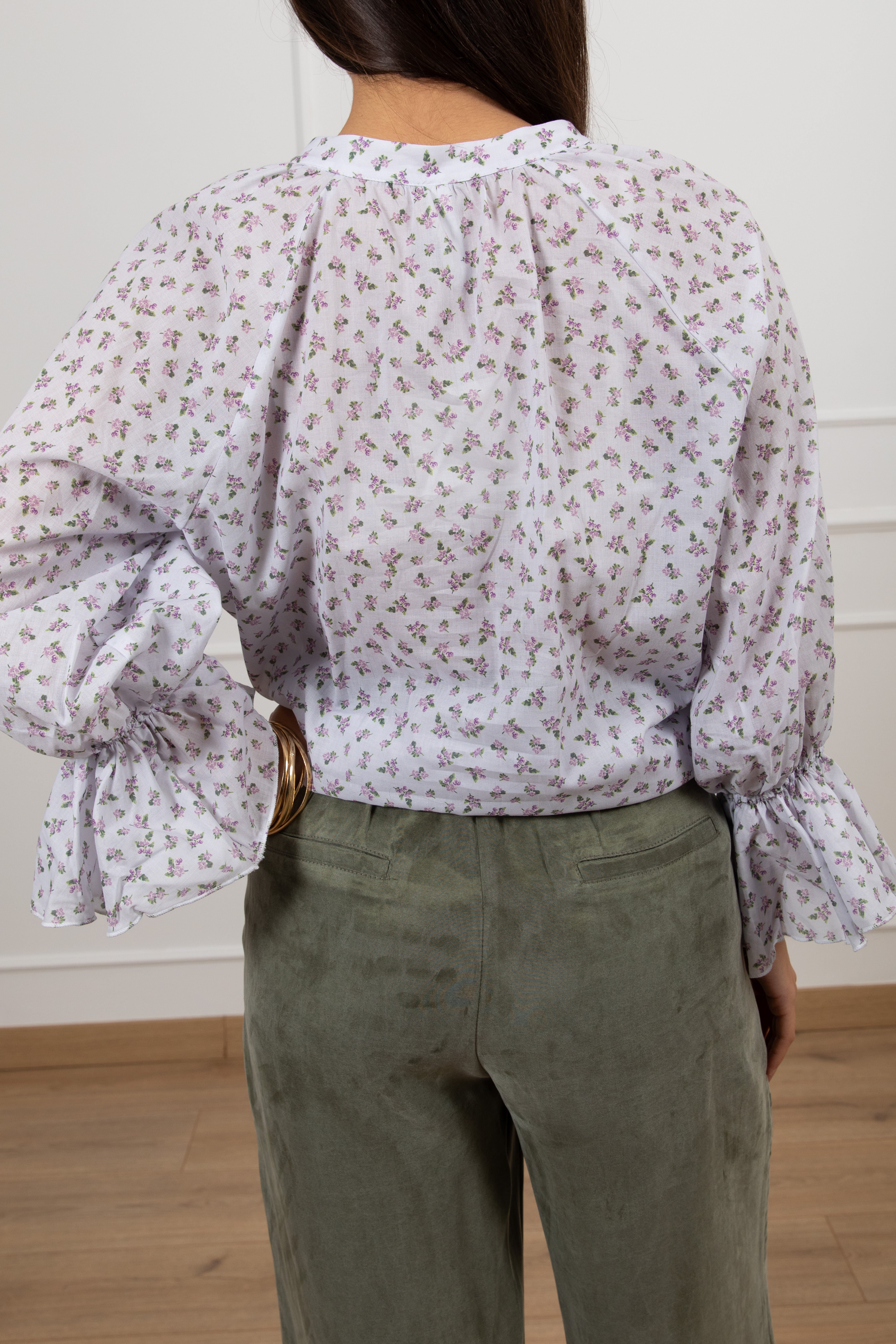 Camicia fantasia flowers lilla Tensione IN