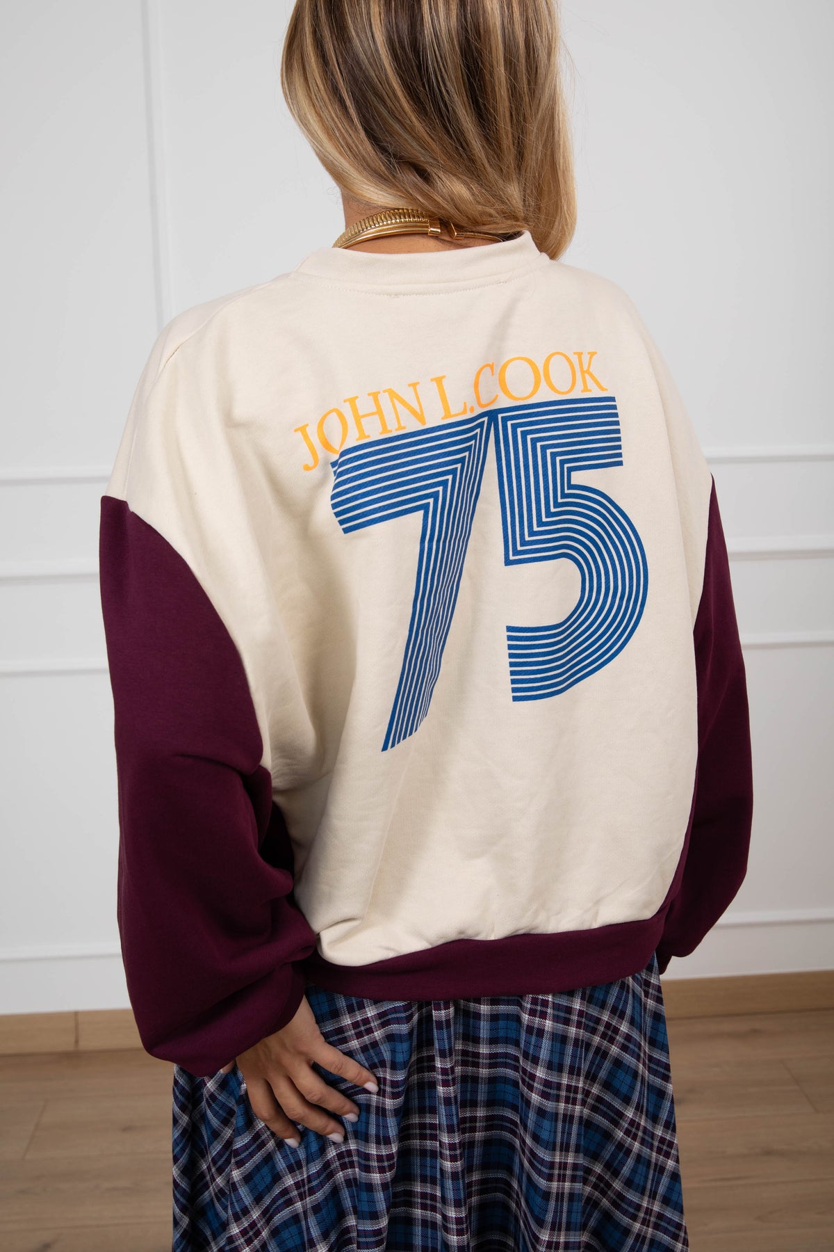 Felpa color block "75" Haveone