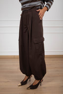 Pantalone cargo con elastico variante fondente ViCOLO