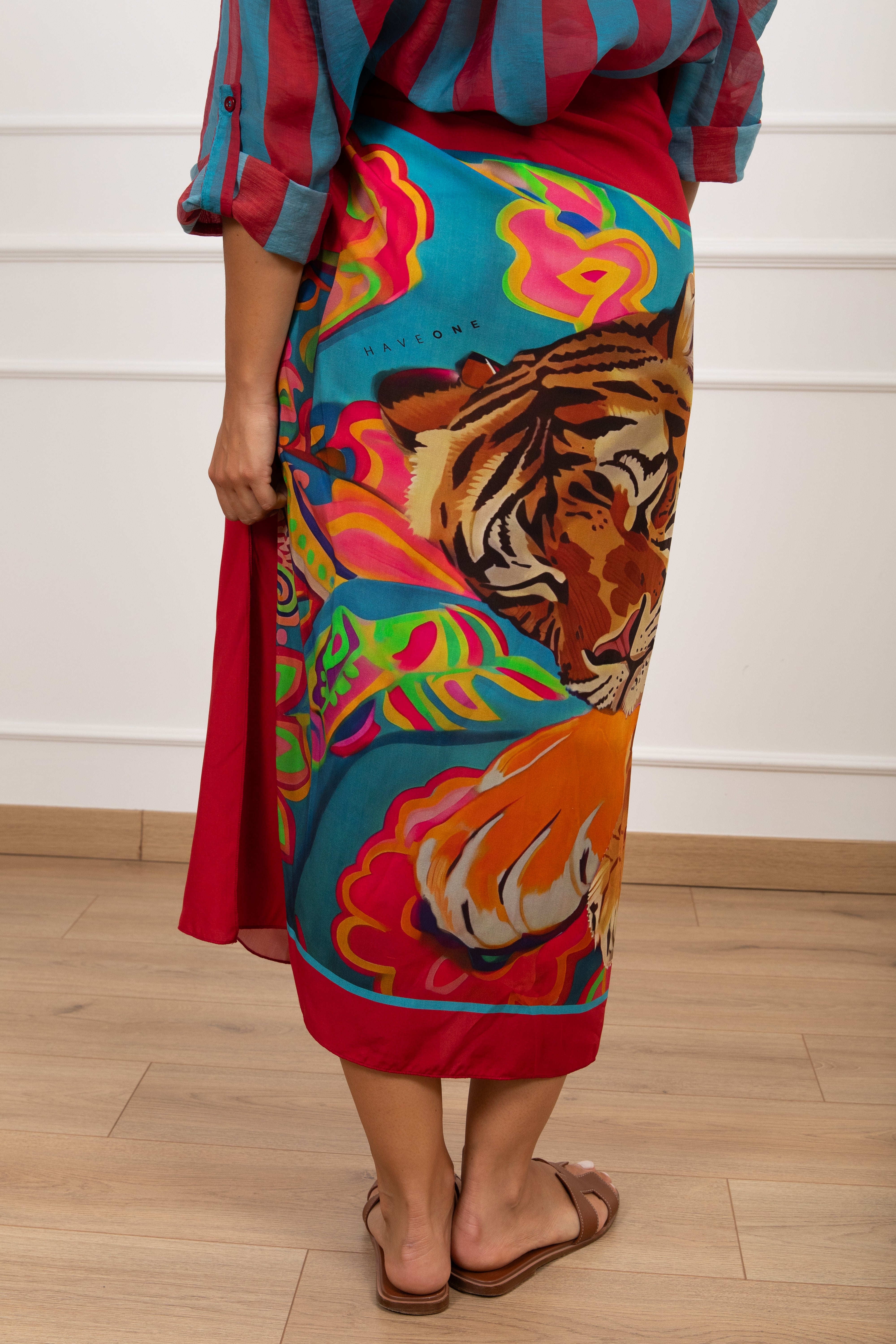 Gonna lunga pareo fantasia tigre india Haveone