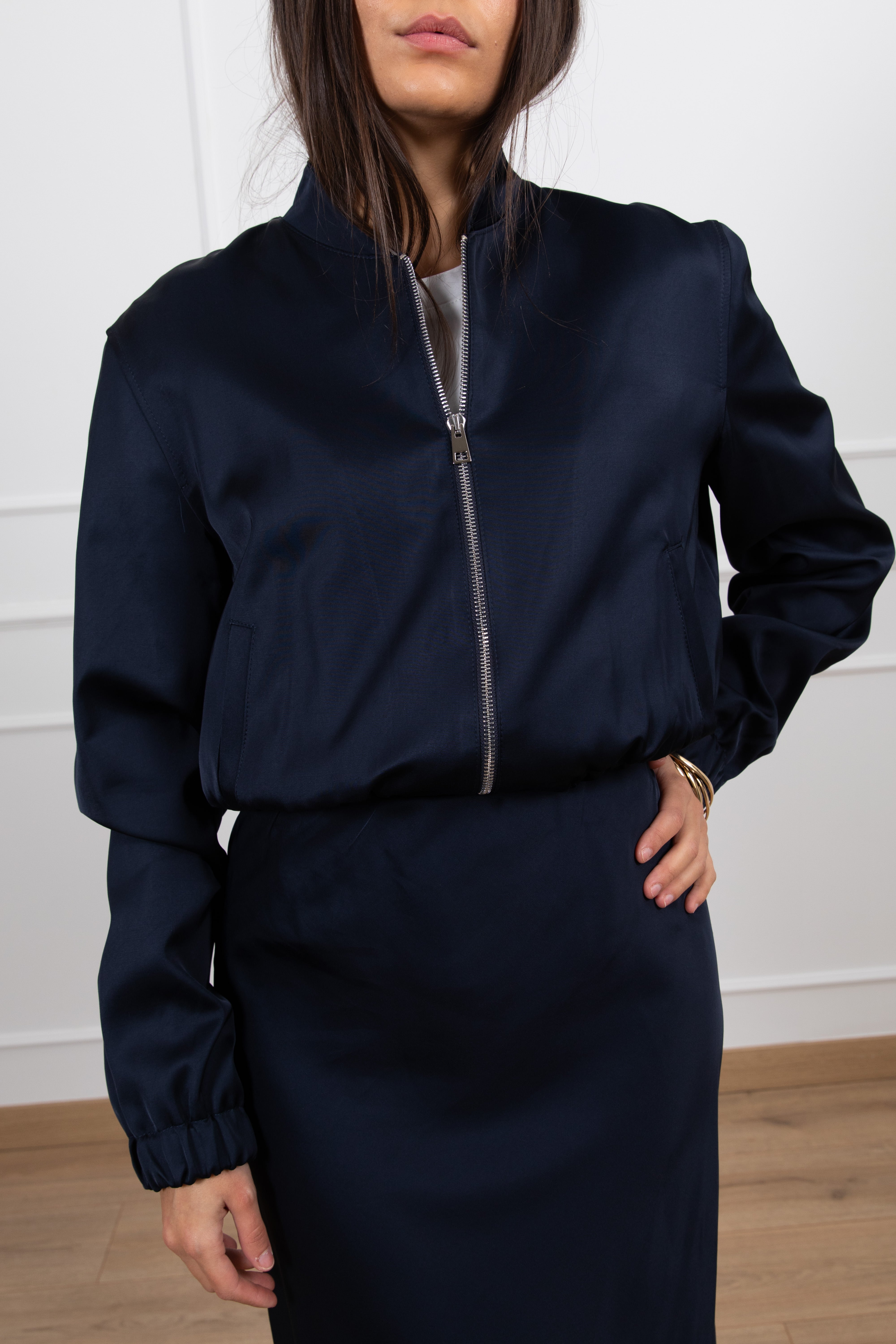 Bomber cropped in viscosa ViCOLO