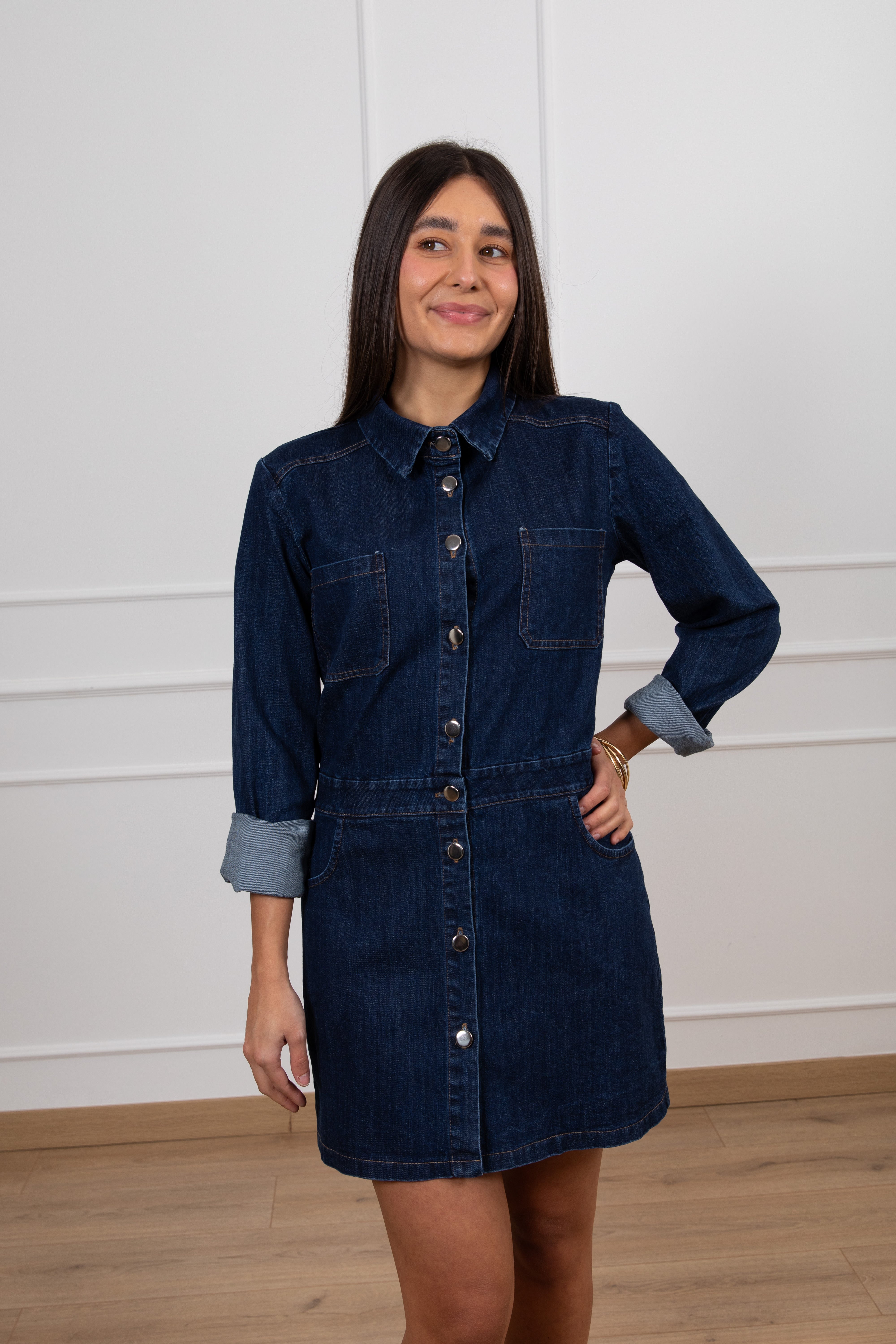 Mini-abito in jeans elasticizzato Susy Mix