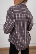 Camicia over-size check variante nero Haveone