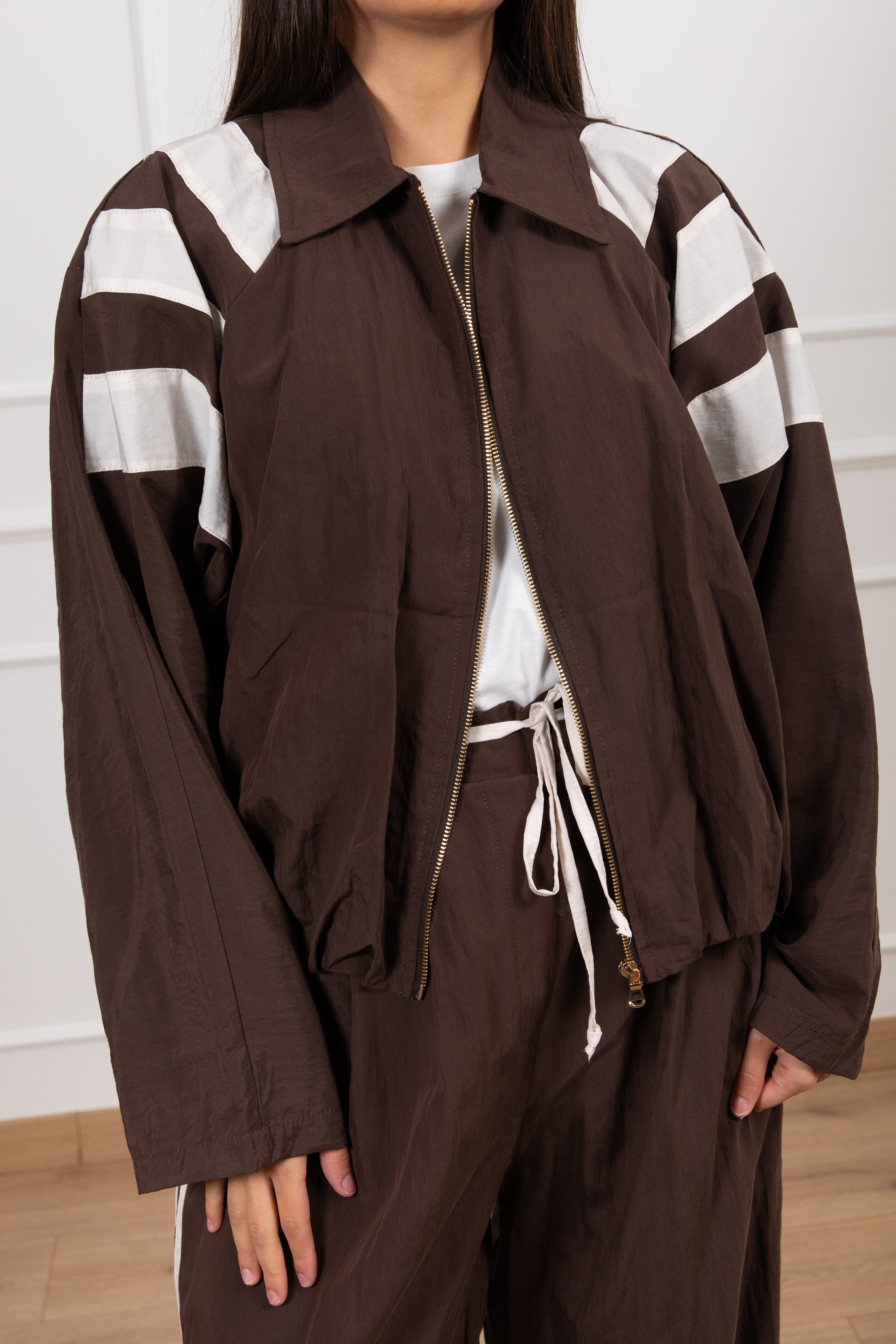 Bomber in lyocell con bande ViCOLO