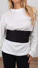 T-shirt con fusciacca in raso variante nero Haveone