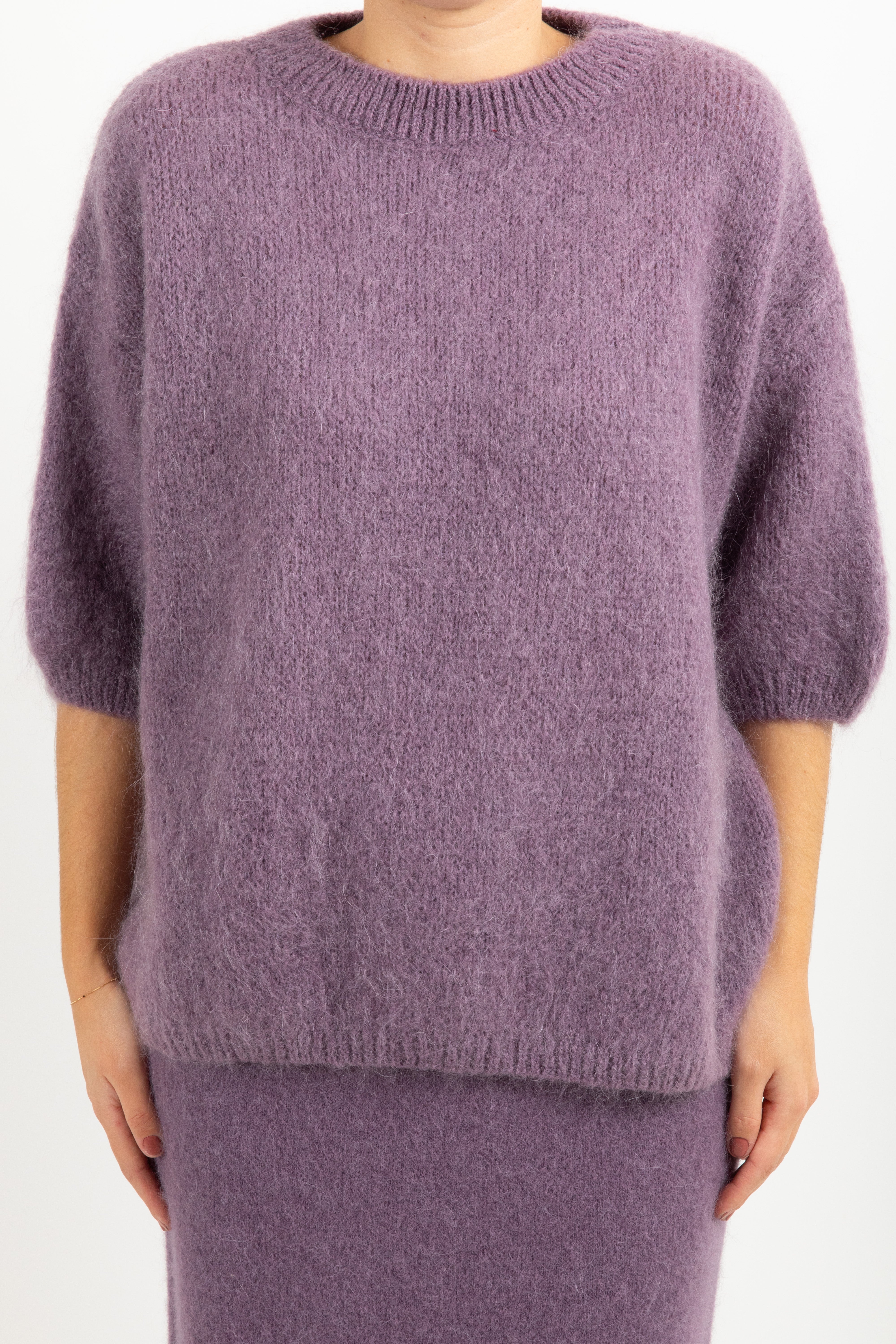 Maglia mohair a mezza manica Dixie