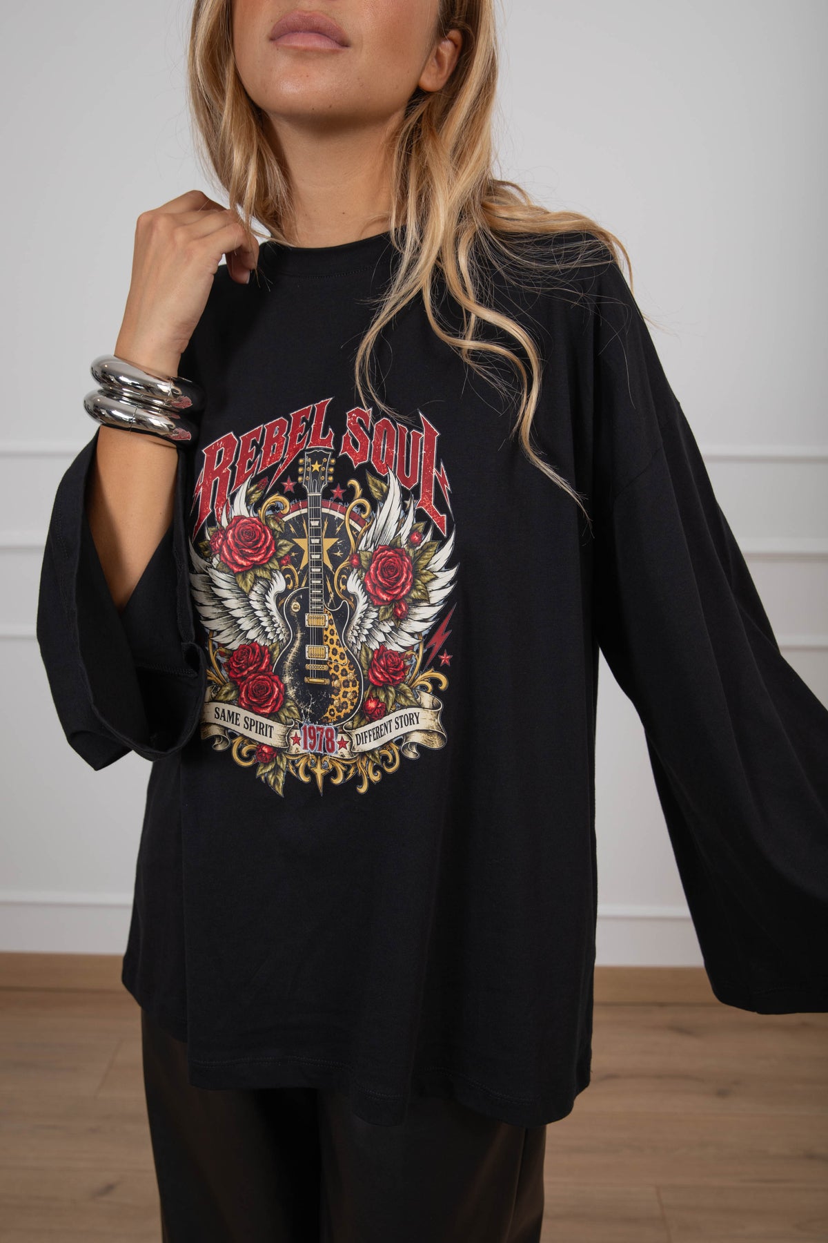 T-shirt manica lunga "Rebel soul" ViCOLO