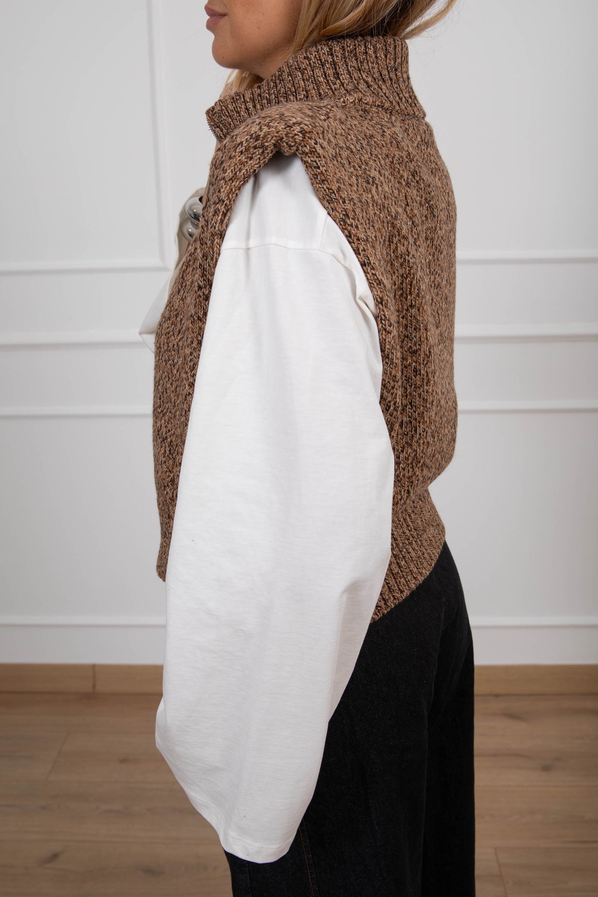Gilet moulinè con zip Haveone