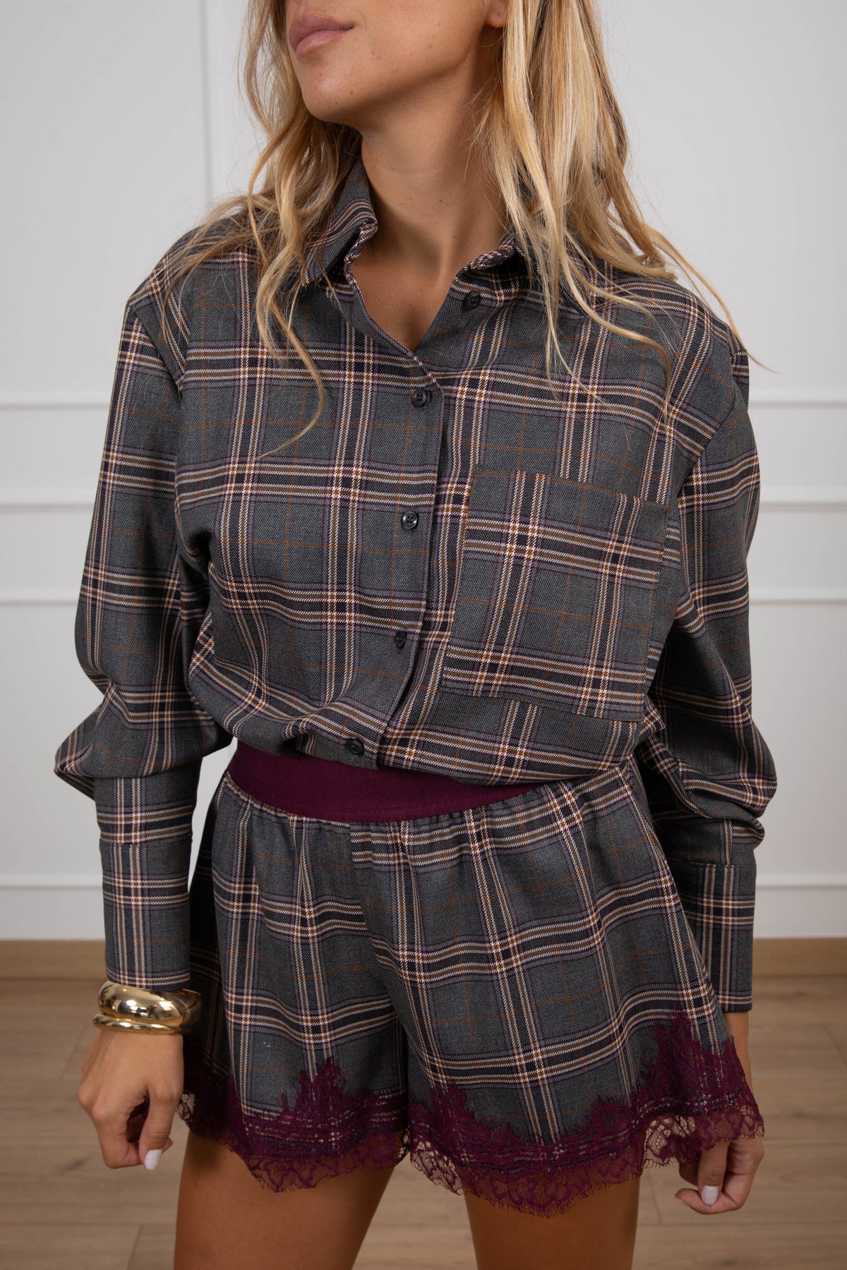 Camicia check con taschino Haveone