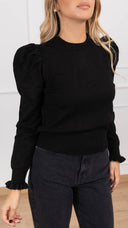 Maglia manica a sbuffo variante nero Haveone