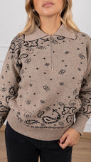 Polo motivo bandana variante beige Tensione IN