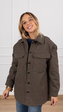Giacca-camicia check in lana ViCOLO