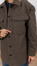 Giacca-camicia check in lana ViCOLO