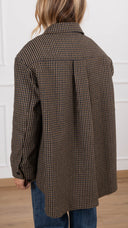 Giacca-camicia check in lana ViCOLO