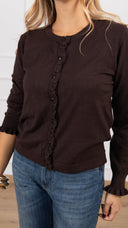 Cardigan con rouches variante moro Haveone