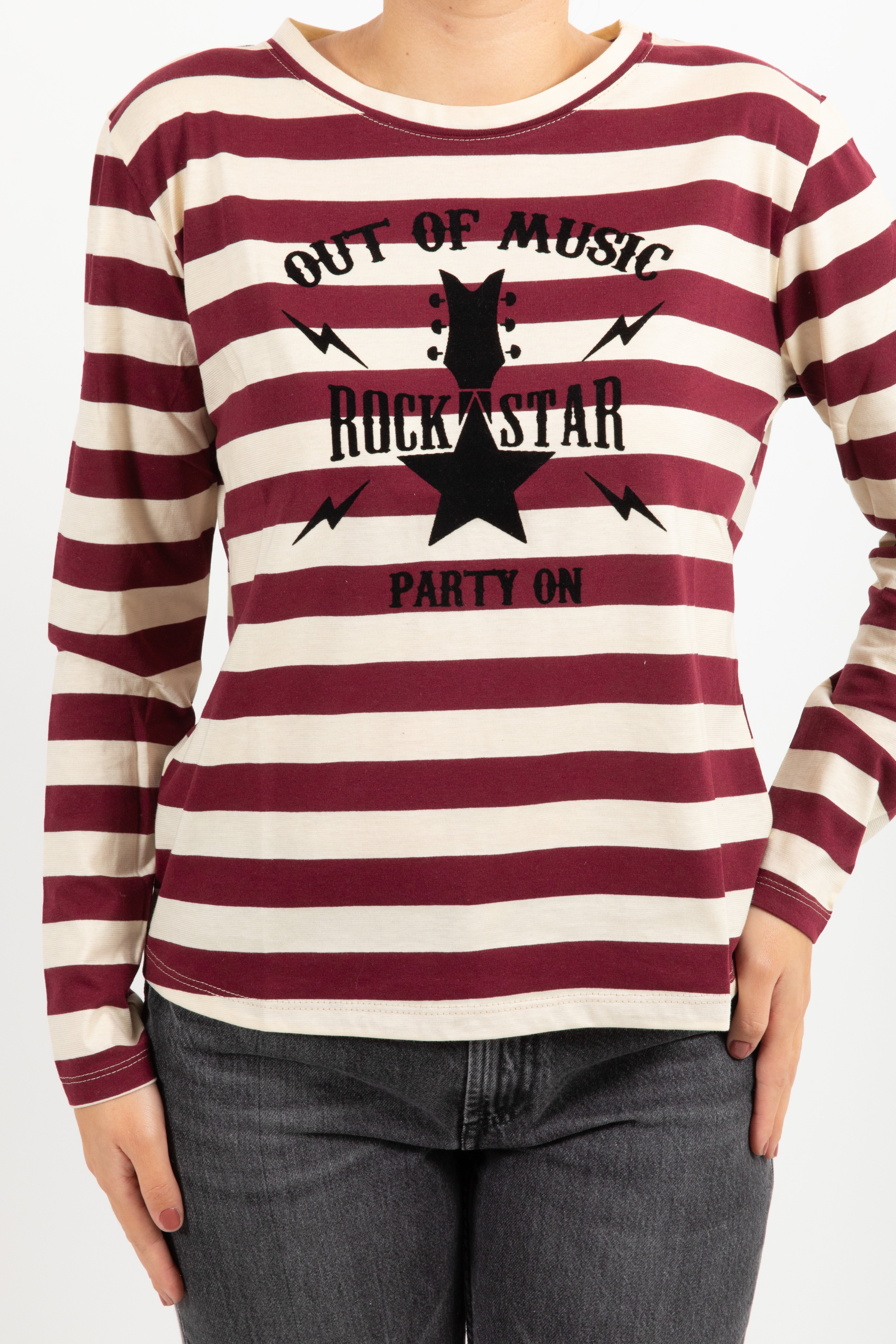 T-shirt a righe rockstar Susy Mix