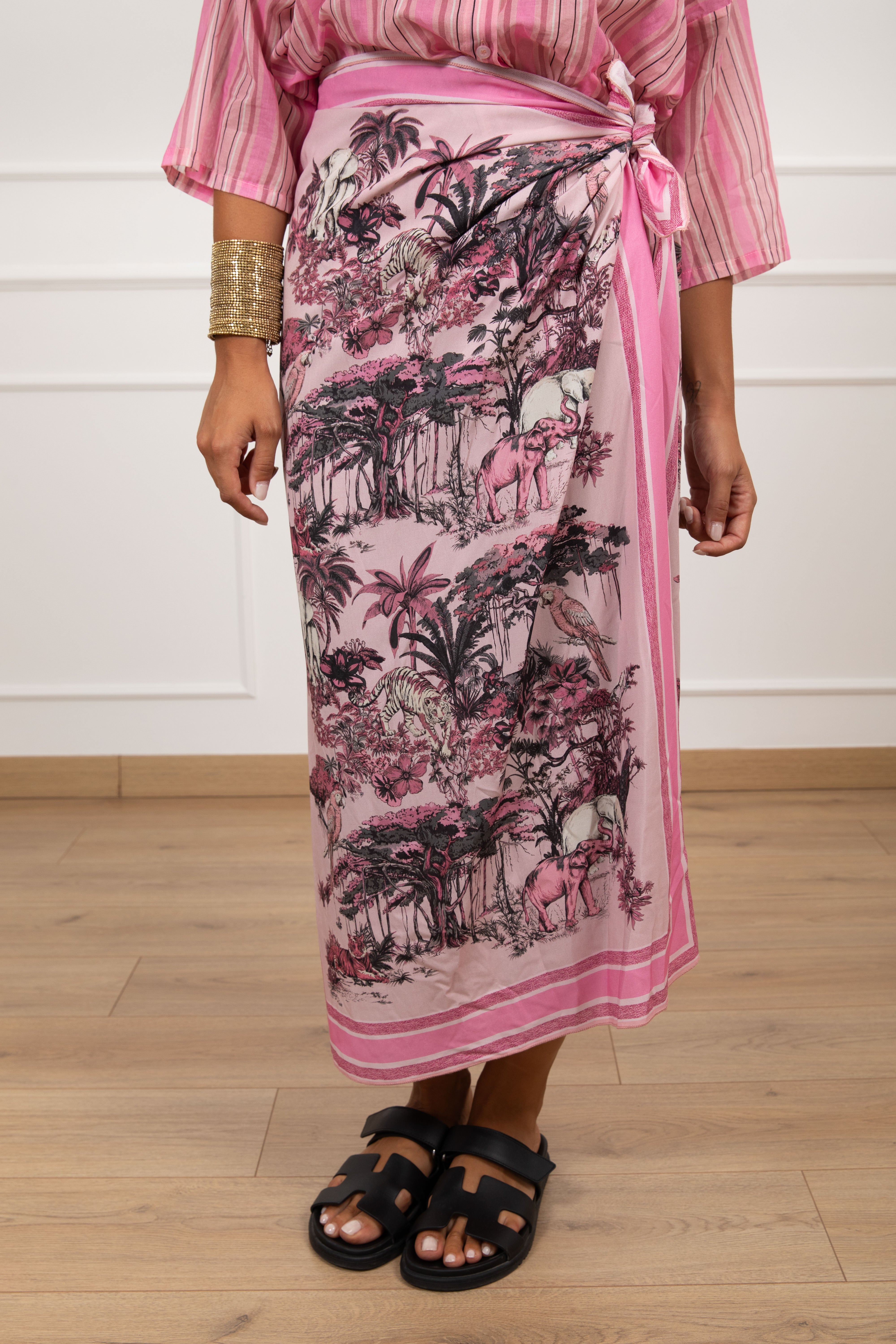 Gonna lunga pareo fantasia foulard jungle Tensione IN