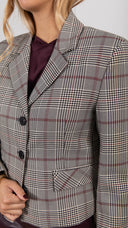Giacca cropped 3 bottoni principe di galles ViCOLO