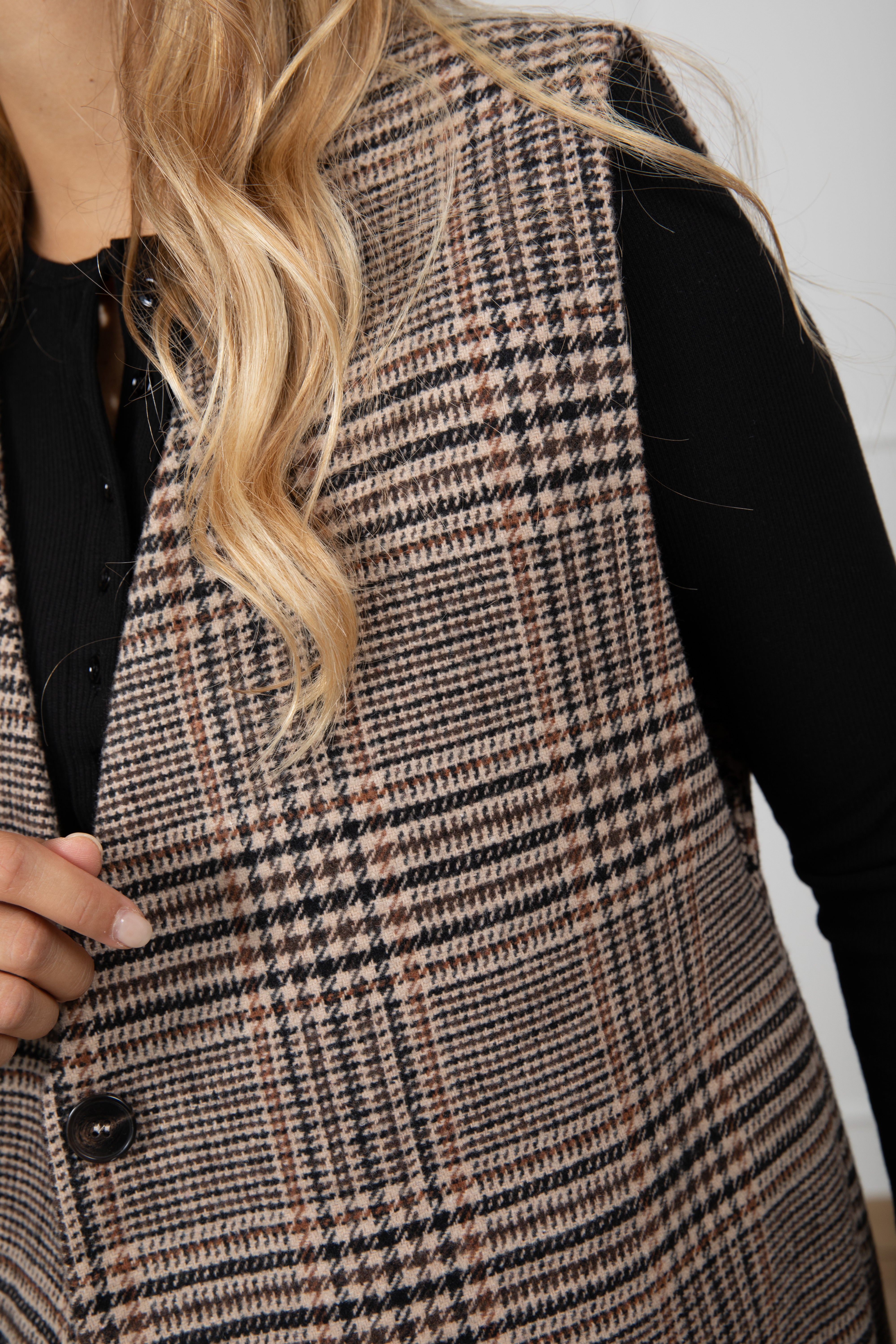 Maxi-gilet principe di galles Tensione IN