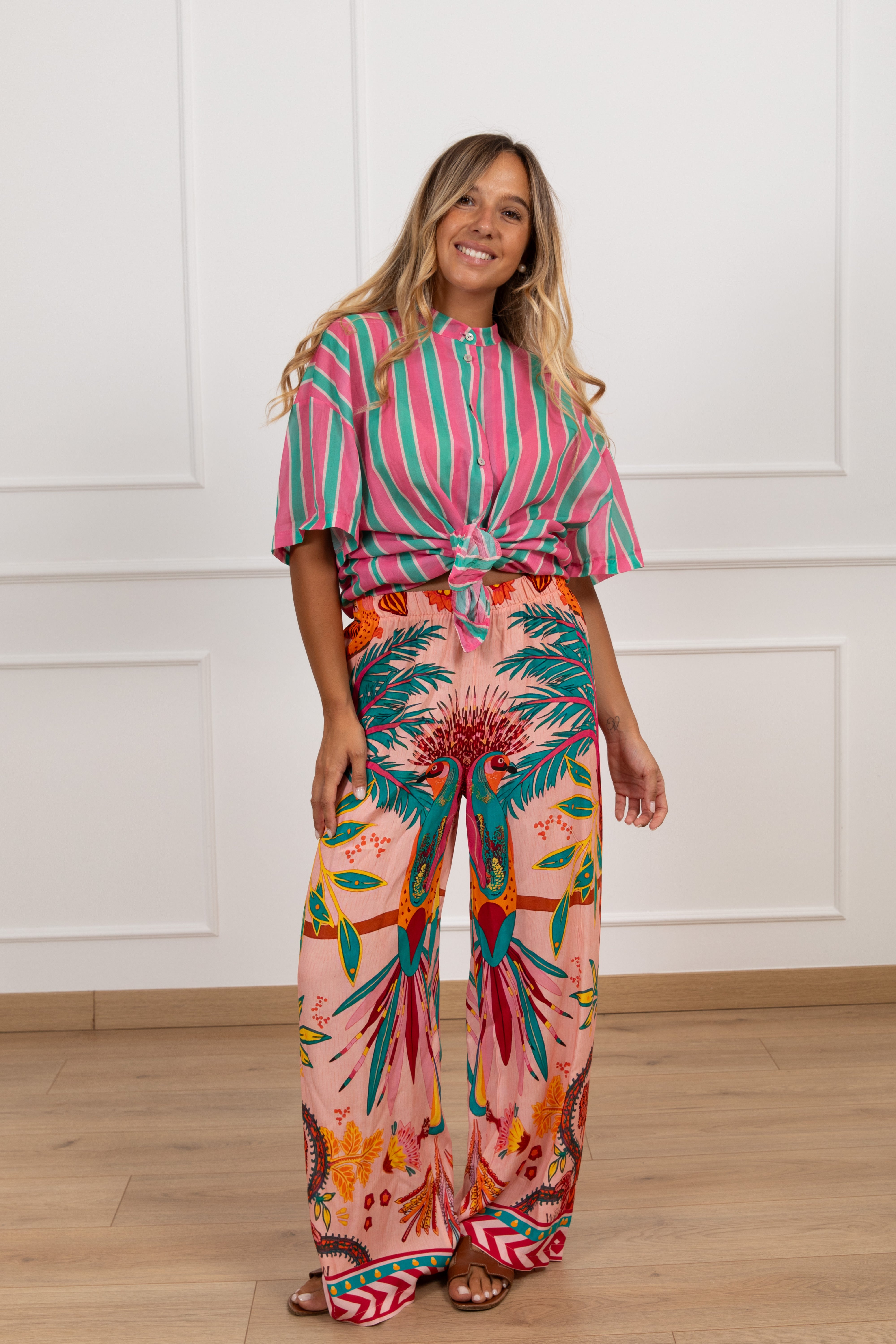 Pantalone fantasia esotica con elastico Tensione IN