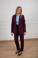 Pantalone sigaretta in punto milano variante bordeaux Tensione IN