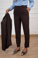 Pantalone sigaretta in punto milano variante moro Tensione IN