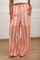 Pantalone a righe larghe in cotone con elastico Tensione IN
