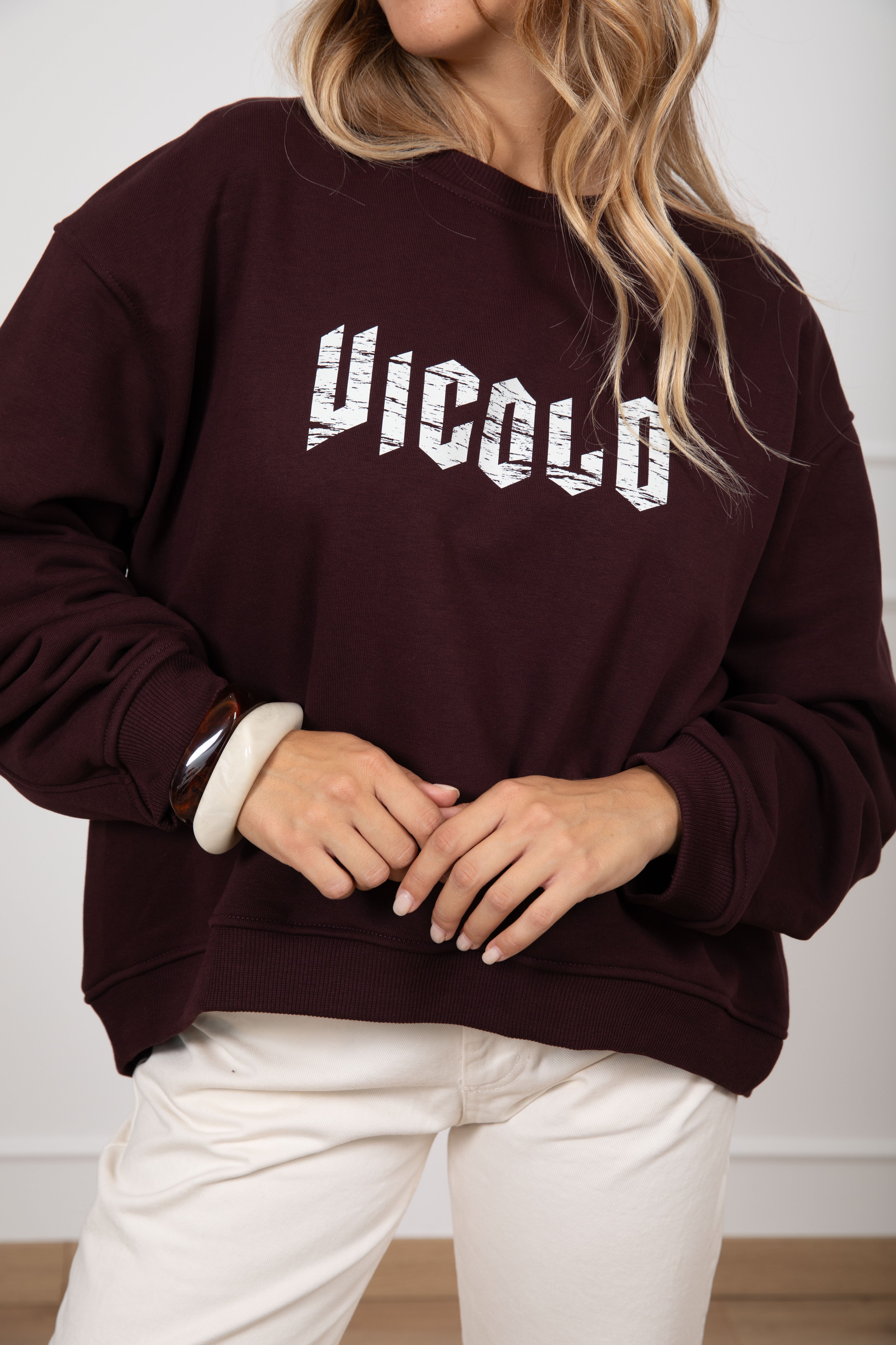 Felpa con logo graffiato ViCOLO