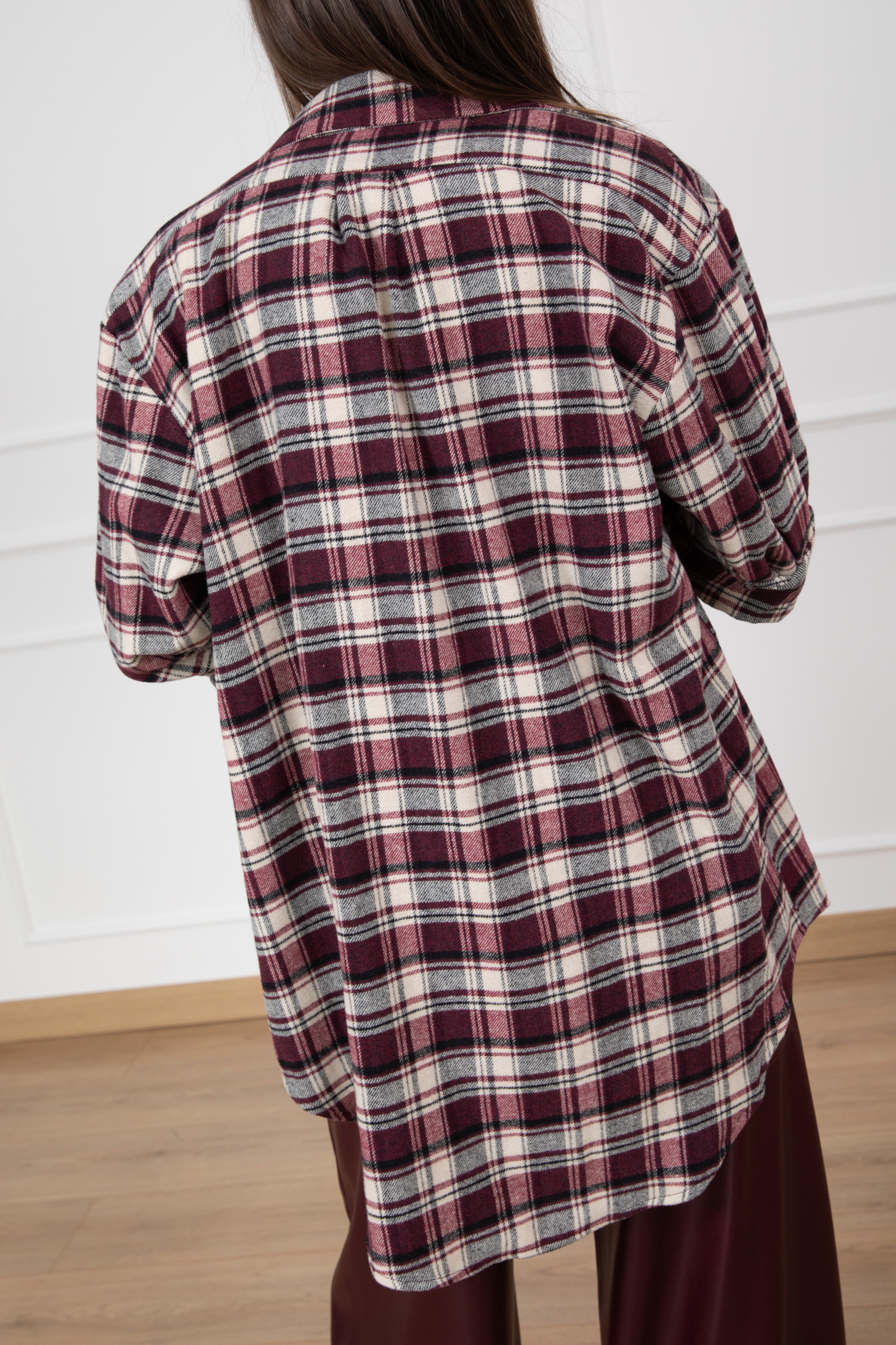 Maxi-camicia check in flanella Susy Mix