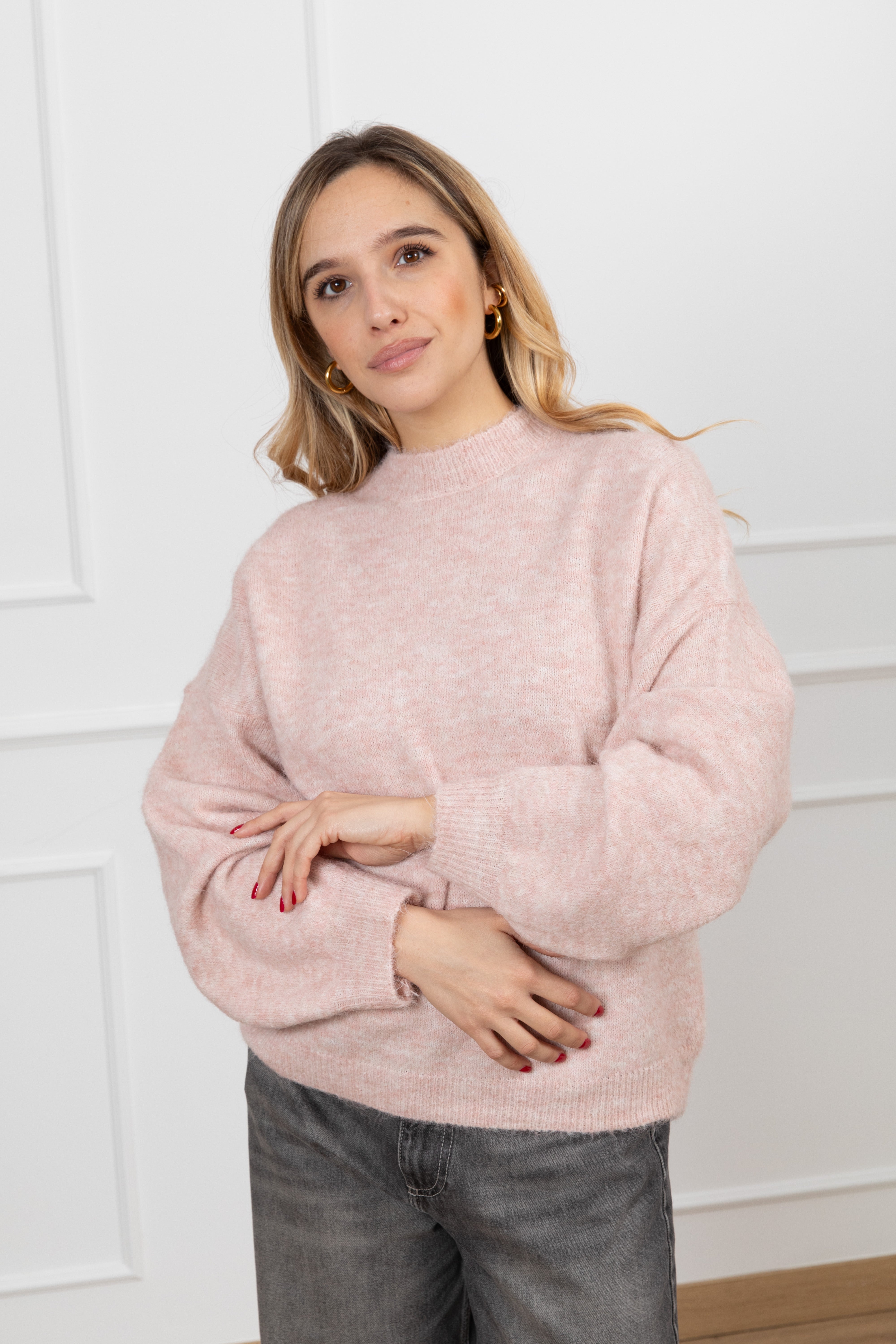 Pull a scatoletta in lana melànge Susy Mix