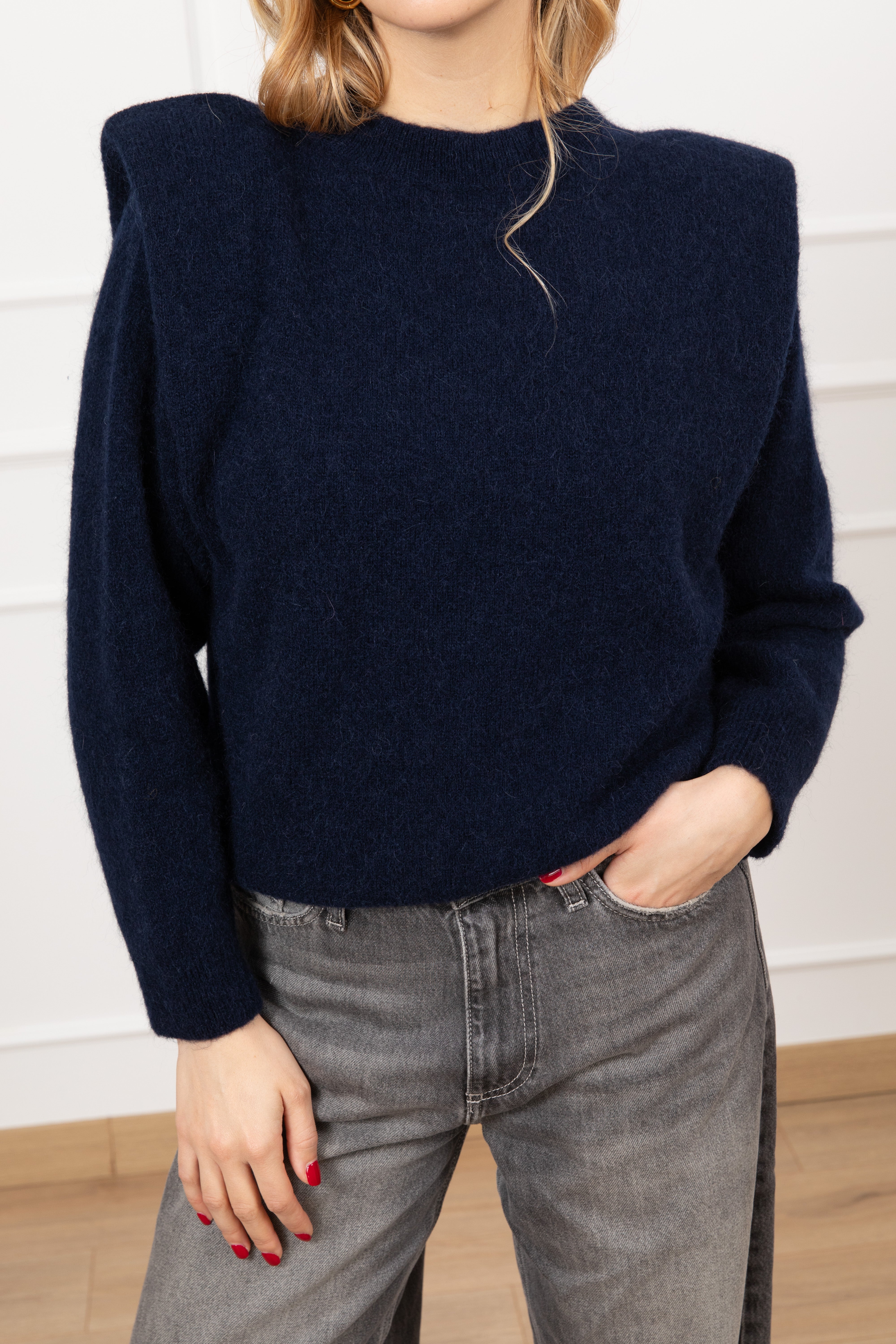 Pull in mohair con spallina imbottita Dixie