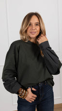 T-shirt spallina imbottita con inserto camicia check variante militare ViCOLO