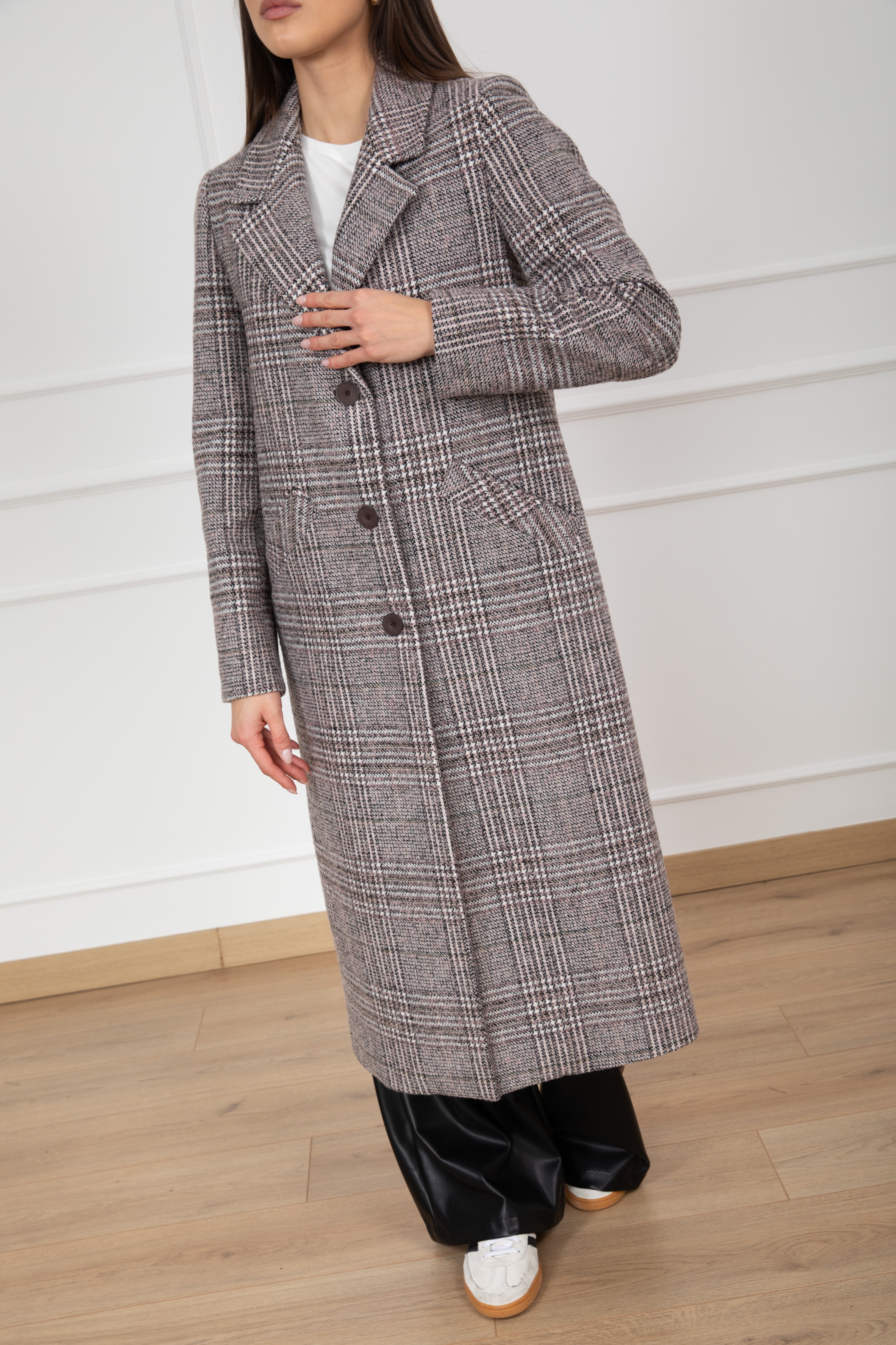 Cappotto lungo principe di galles Susy Mix