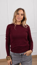 Maglia girocollo in viscosa variante bordeaux ViCOLO