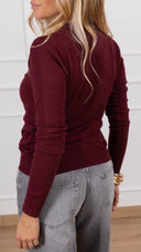 Maglia girocollo in viscosa variante bordeaux ViCOLO