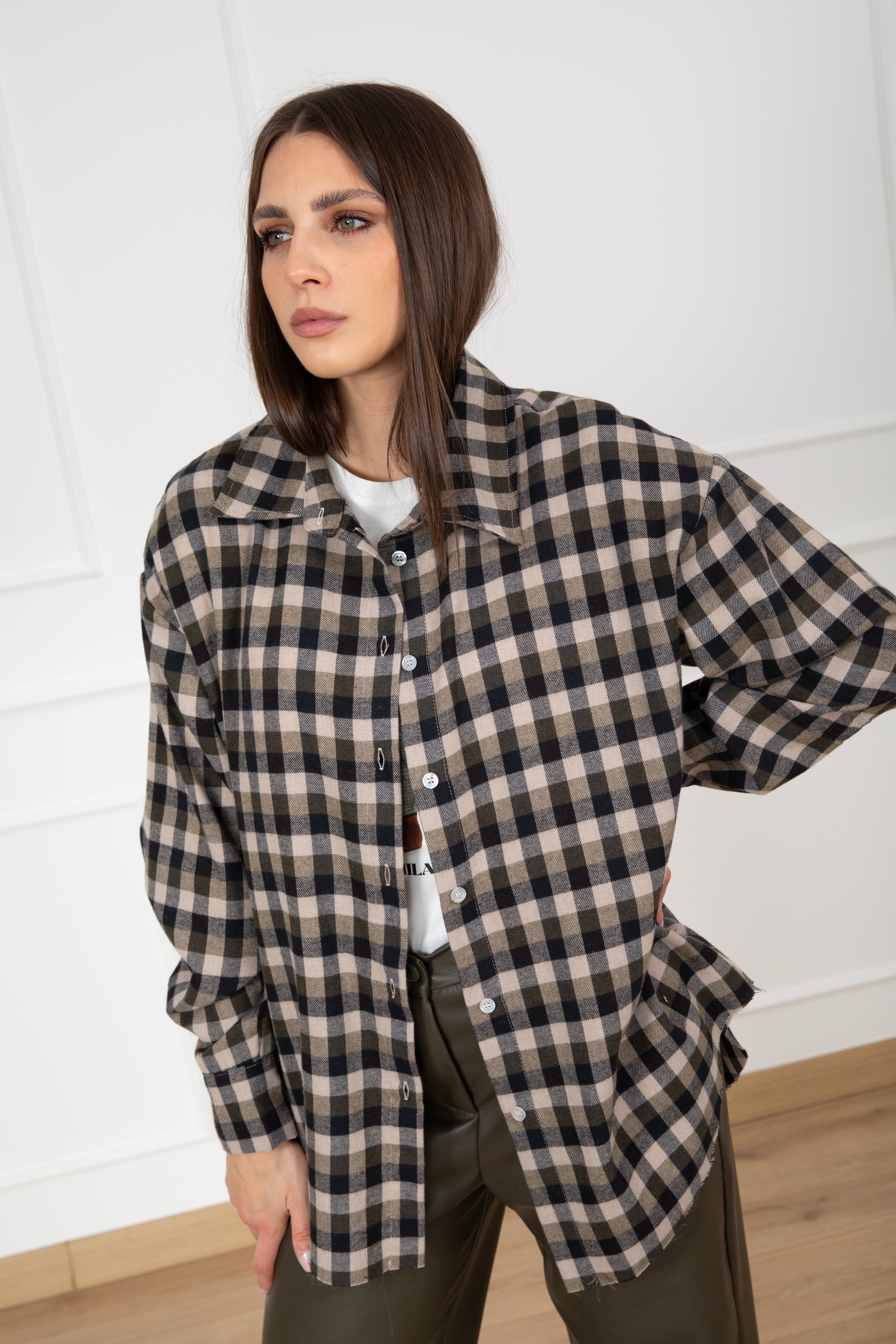 Camicia check militare in flanella ViCOLO