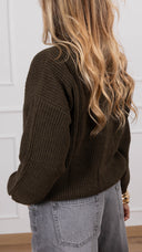 Maglia in lana mezza zip variante militare ViCOLO