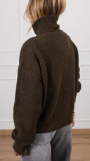 Giacca in maglia con zip variante militare ViCOLO