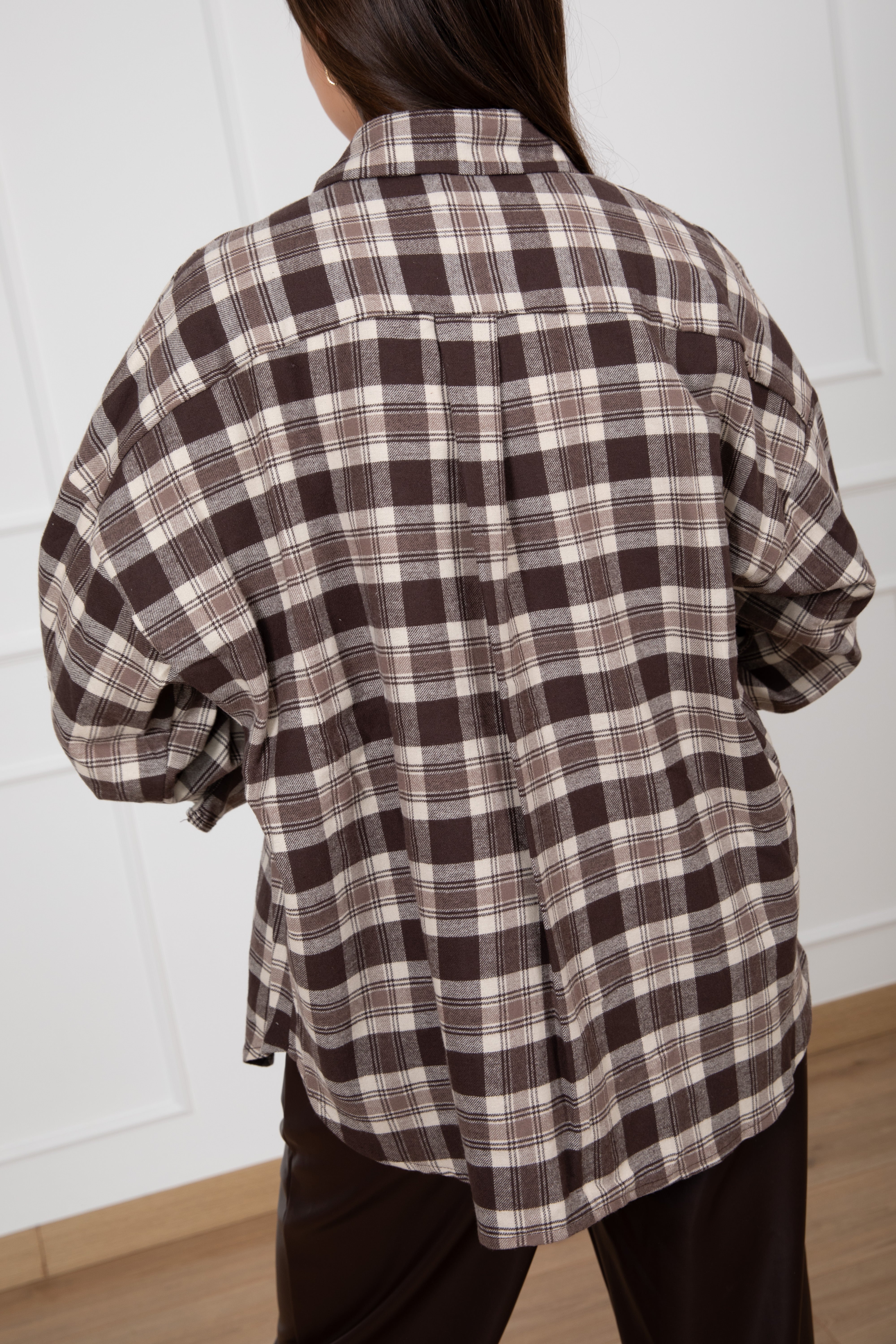 Camicia check over-size in flanella Susy Mix