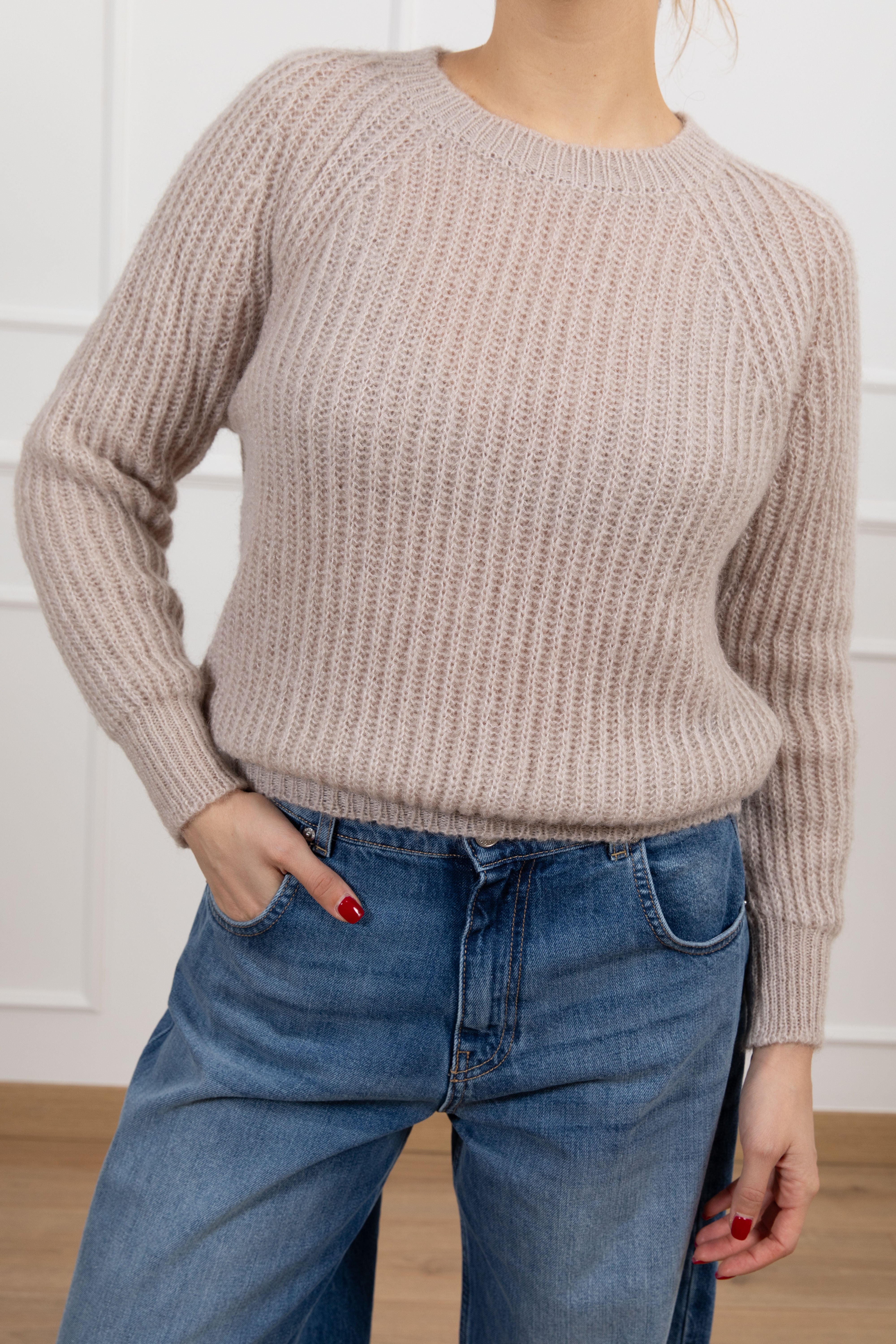 Pull girocollo in mohair ViCOLO