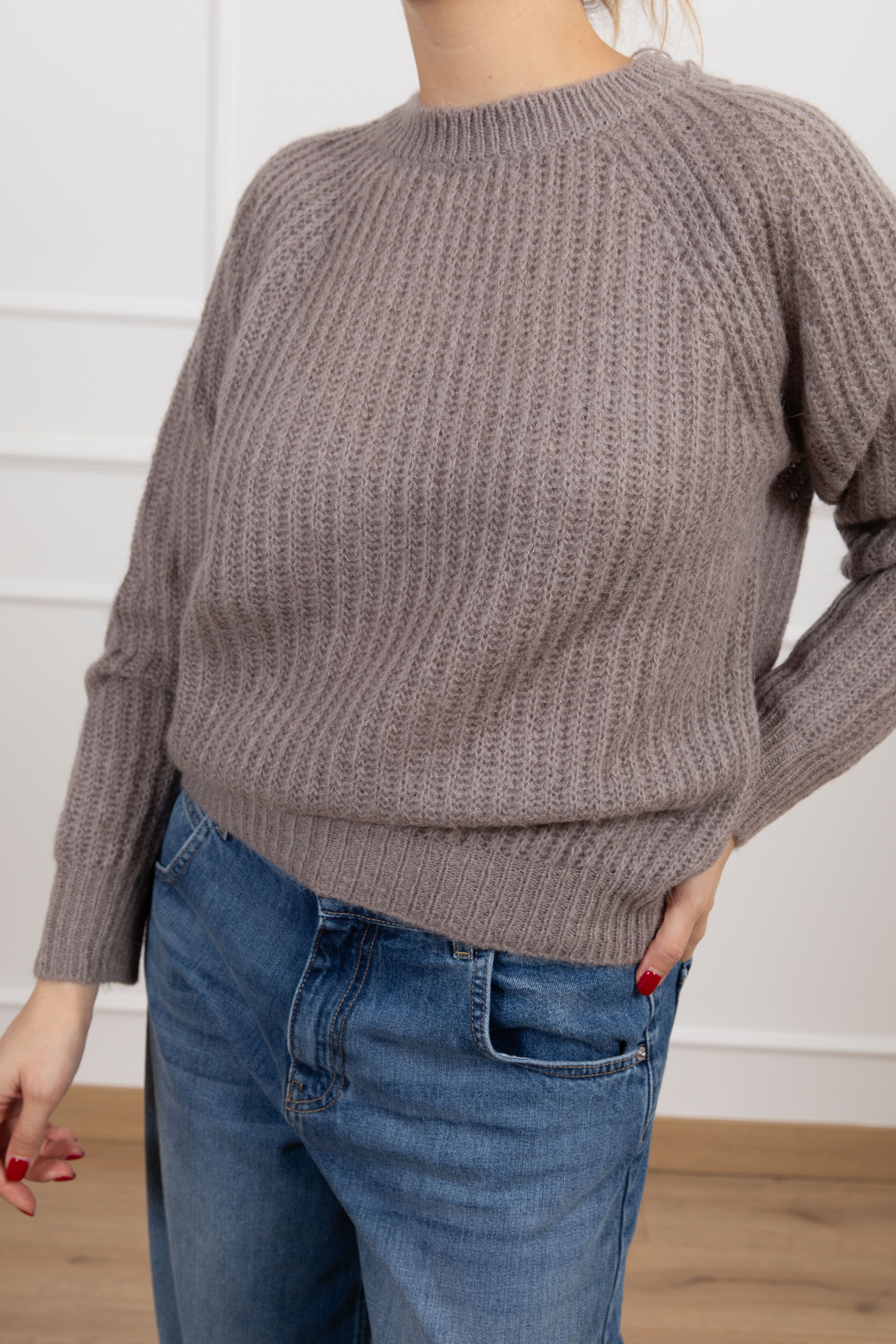 Pull girocollo in mohair ViCOLO