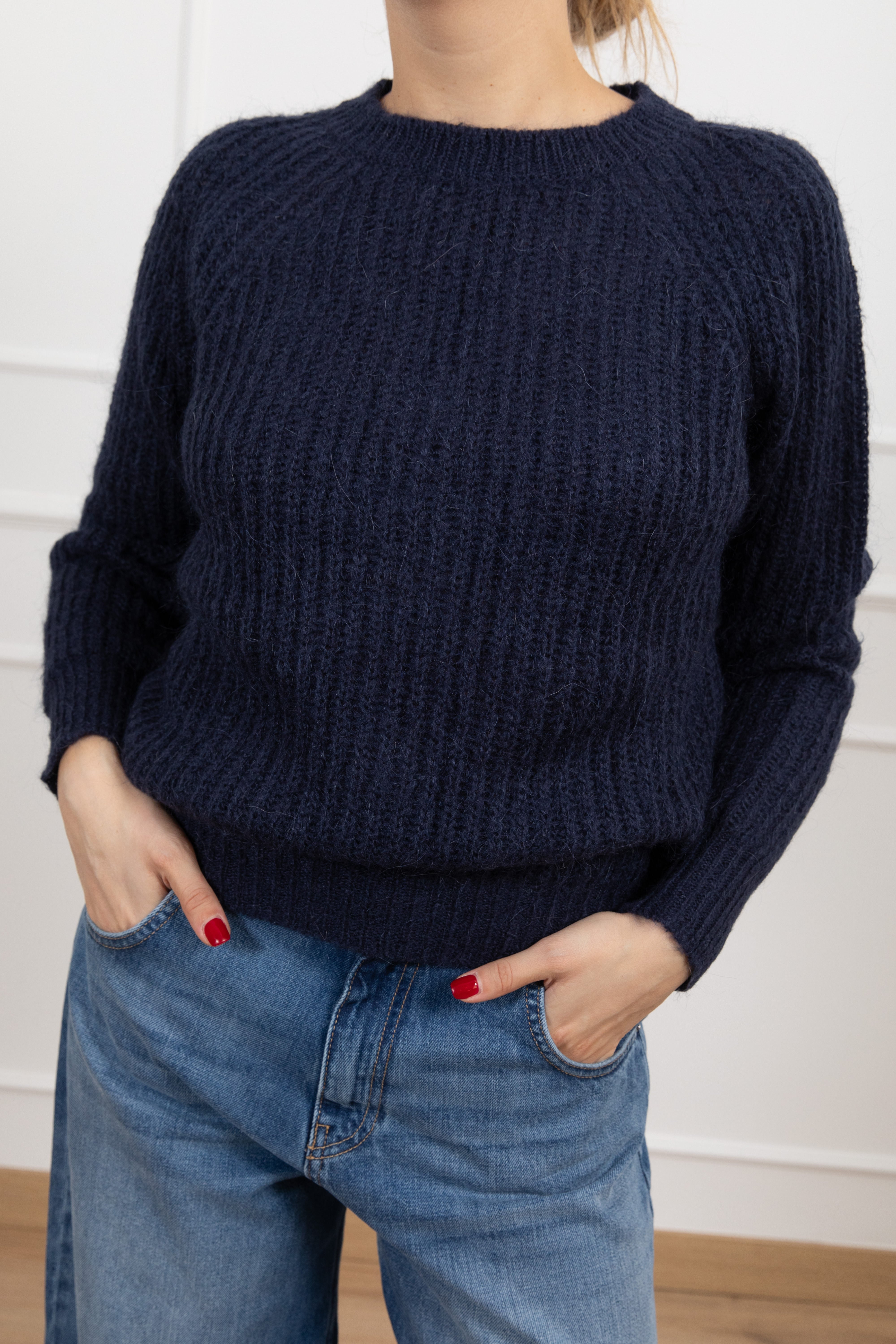 Pull girocollo in mohair ViCOLO