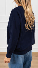 Maglia girocollo in viscosa variante blu Susy Mix