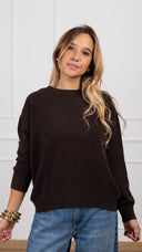 Maglia girocollo in viscosa variante moro Susy Mix